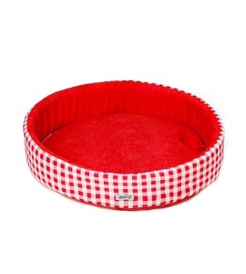 Cama Redonda Fábrica Pet Vermelha